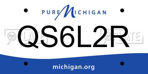 QS6L2R Michigan License Plate
