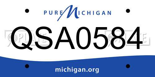 QSA0584 Michigan License Plate
