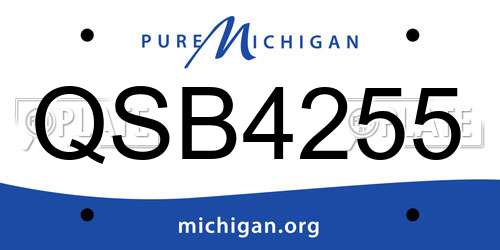 QSB4255 Michigan License Plate