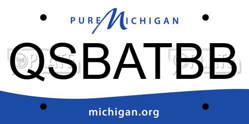 QSBATBB Michigan License Plate