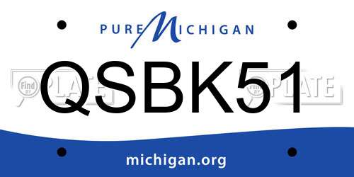 QSBK51 Michigan License Plate