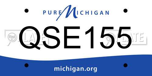 QSE155 Michigan License Plate