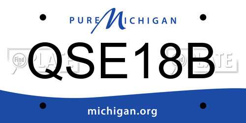QSE18B Michigan License Plate