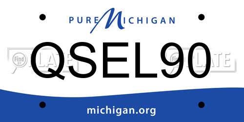 QSEL90 Michigan License Plate