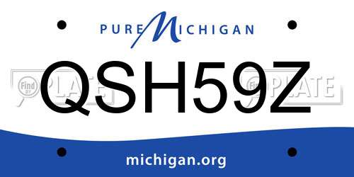 QSH59Z Michigan License Plate