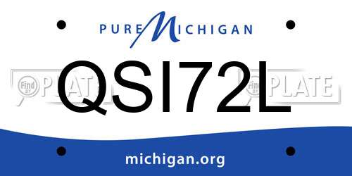 QSI72L Michigan License Plate