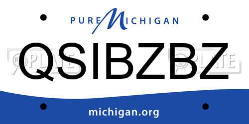 QSIBZBZ Michigan License Plate