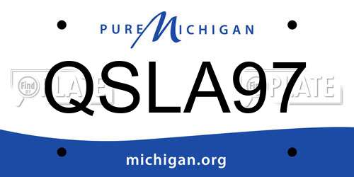 QSLA97 Michigan License Plate