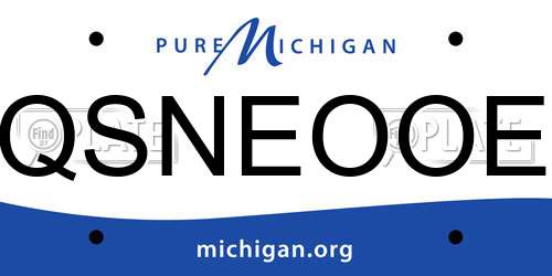 QSNEOOE Michigan License Plate