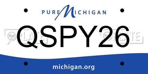 QSPY26 Michigan License Plate