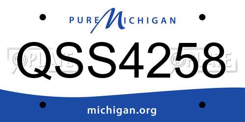 QSS4258 Michigan License Plate