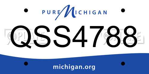 QSS4788 Michigan License Plate