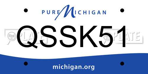 QSSK51 Michigan License Plate