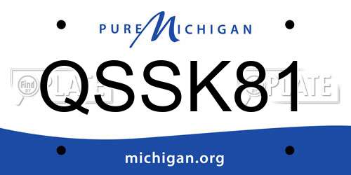 QSSK81 Michigan License Plate