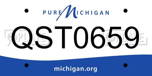 QST0659 Michigan License Plate