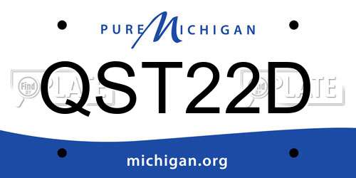 QST22D Michigan License Plate