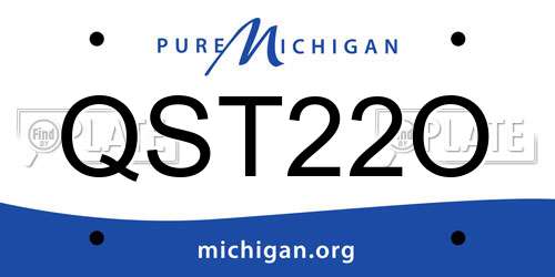 QST22O Michigan License Plate