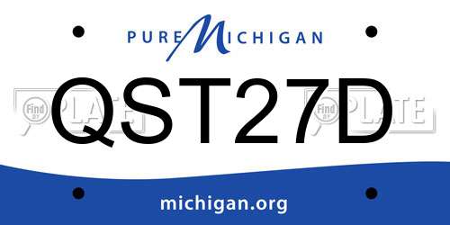 QST27D Michigan License Plate