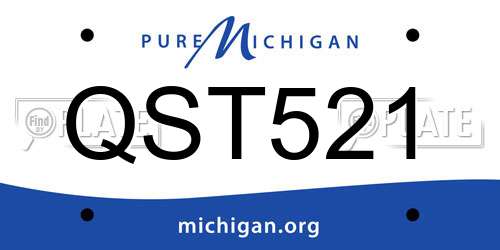 QST521 Michigan License Plate