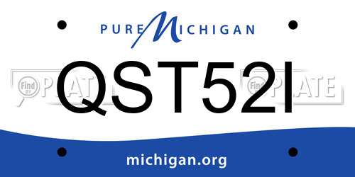QST52I Michigan License Plate