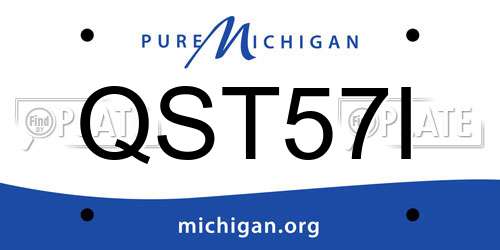 QST57I Michigan License Plate
