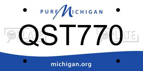 QST770 Michigan License Plate