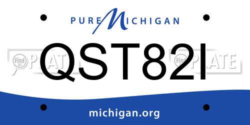 QST82I Michigan License Plate
