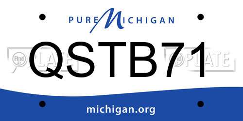 QSTB71 Michigan License Plate