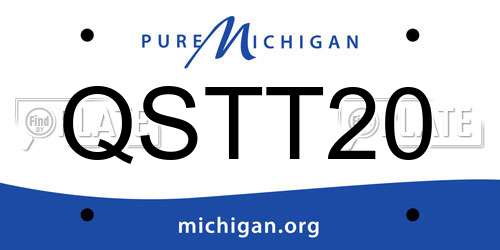 QSTT20 Michigan License Plate