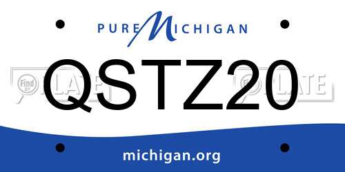QSTZ20 Michigan License Plate