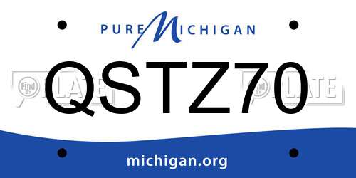 QSTZ70 Michigan License Plate