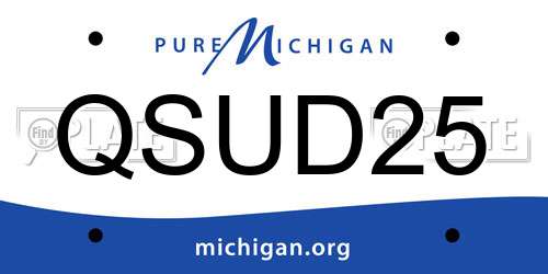 QSUD25 Michigan License Plate