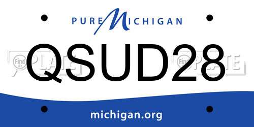 QSUD28 Michigan License Plate