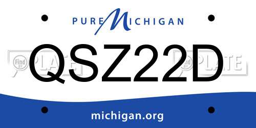 QSZ22D Michigan License Plate