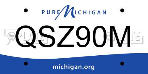 QSZ90M Michigan License Plate