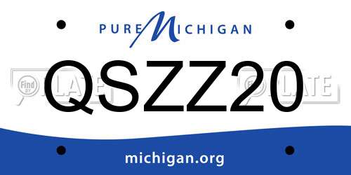 QSZZ20 Michigan License Plate