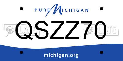 QSZZ70 Michigan License Plate