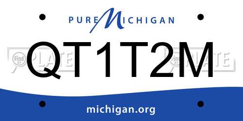 QT1T2M Michigan License Plate