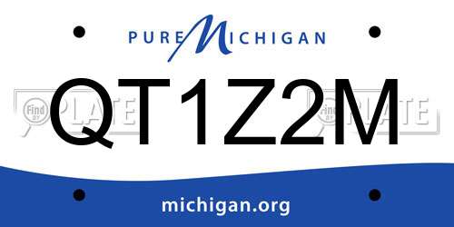QT1Z2M Michigan License Plate
