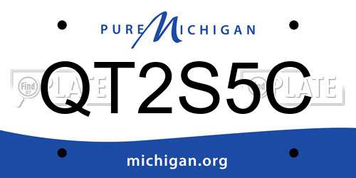 QT2S5C Michigan License Plate