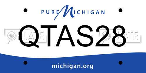 QTAS28 Michigan License Plate