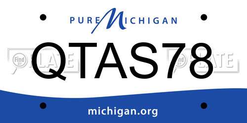 QTAS78 Michigan License Plate