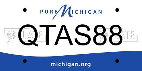 QTAS88 Michigan License Plate