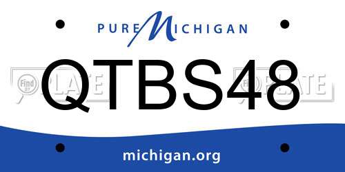 QTBS48 Michigan License Plate