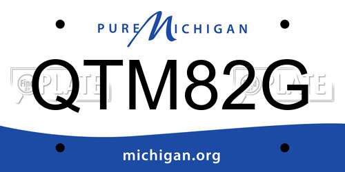 QTM82G Michigan License Plate