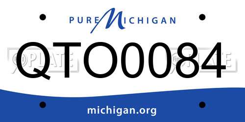QTO0084 Michigan License Plate