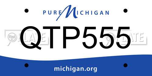 QTP555 Michigan License Plate