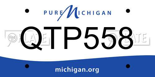 QTP558 Michigan License Plate