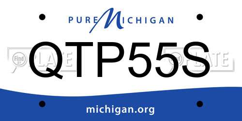 QTP55S Michigan License Plate