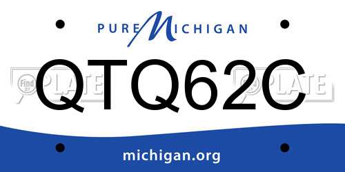 QTQ62C Michigan License Plate